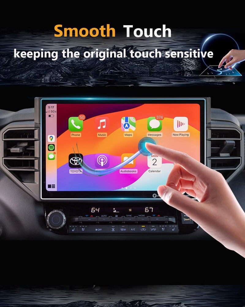 VIAROOM Screen Protector For Toyota Tundra (2022-2026),Sequoia (2023-2026) Tempered Glass Protective Film For Tundra & Sequoia 2026 2025 2024 Accessories - 14 inch - Image 3